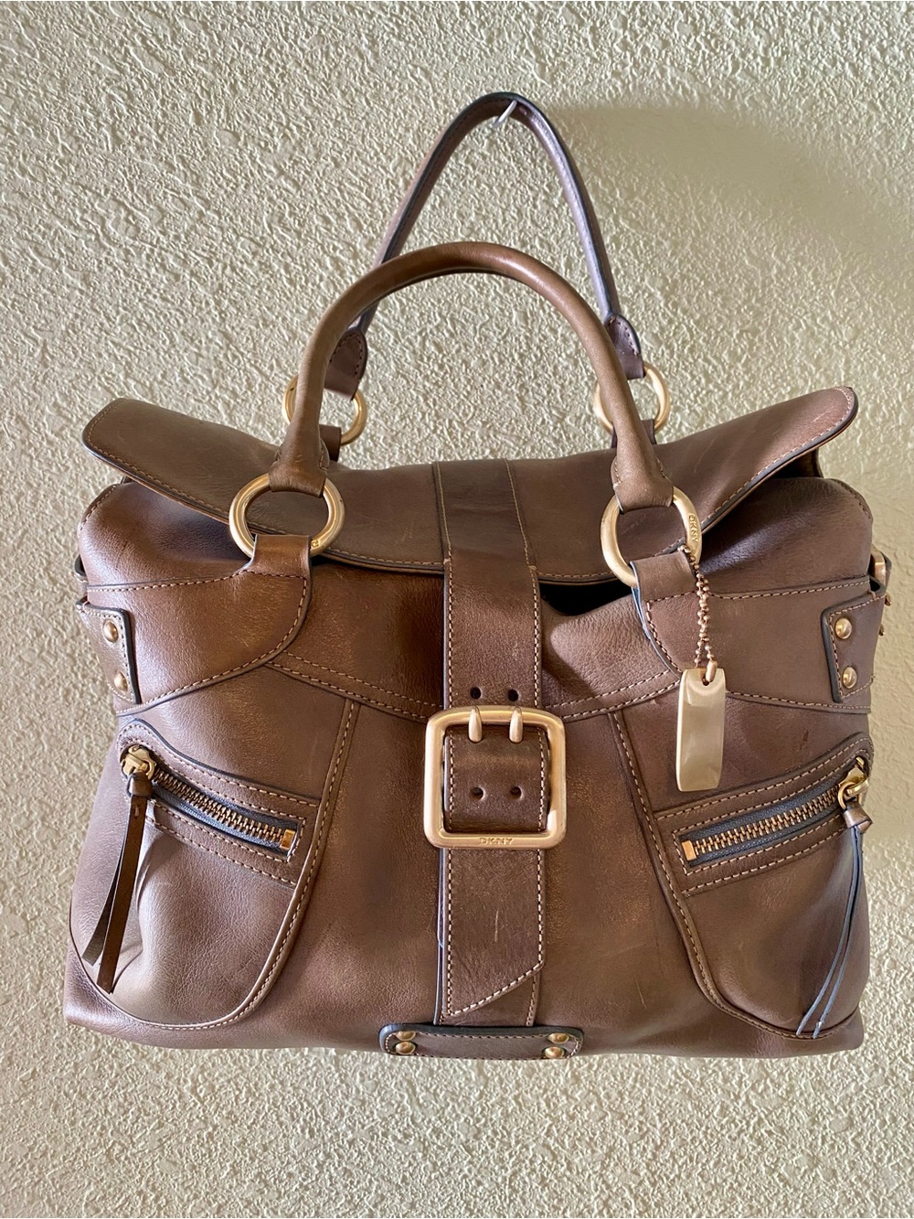 DKNY Leather Satchel Bag